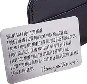 Confetti! Wallet Insert Card Gifts For Men Husband From Wife Girlfriend Birthday Gifts Metal Mini Love Note Valentine Wedding Gifts For Groom Bride Him Her Gifts