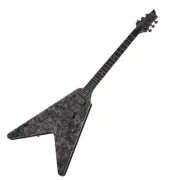 Schecter Juan of the Dead V-1 Electric Guitar - Satin Black Reign