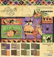 Graphic 45 - Charmed - 8x8 Paper Pad Halloween Mixed Media Scrapbook Free Ship