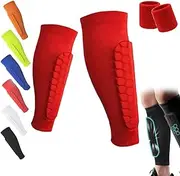 Shin Defender Shin Guards, Shin Guards Sleeves, for Soccer Ski Youth, Soccer Shinguards for Kid Youth Adult, Lightweight Calf Shin Guard with Ankle Support
