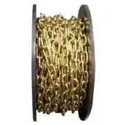 (2)-Campbell #3 50 Ft. Brass Finished Low-Carbon Steel Coil Chain 0723367