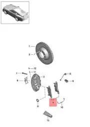 Genuine PORSCHE 991 Gt2 Gt3 Set Of Brake Pads For Disk Brake Rear 99135294981 (for: Porsche)