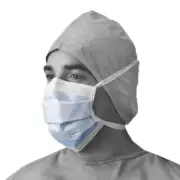 Medline ASTM Level 1 Anti-Fog Surgical Face Mask with Ties