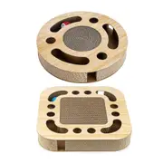 Cat Toy Interactive Turntable Ball Track Tower Pet Claw Training Play Exercise