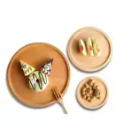 Coffee Mat Drink Mat Wooden Plate Dinner Dessert Fruits Salad Bread Plate #4