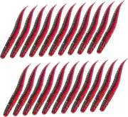 EXHUMKY 30pcs Soft PVC Worm Realistic Artificial Fishing Bait Lifelike Movement for Anglers
