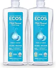 Earth Friendly Products ECOS Dishmate Hypoallergenic Dish Soap, Free & Clear, 25 oz Bottle (Pack of 2)