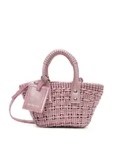 Balenciaga Bistro XXS Pink Shoulder Basket