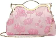 [BYTUNE] Floral Clutch Purses For Women,Pink Evening Clutch Purses For Women,Purses For Women Wedding,Evening Clutch Bags For Women,Ladies Prom Purses Handbags,Girl'S Evening Handbags For Party/Cocktail, Pink,
