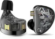 KZ AS24 in-Ear Monitor Headphone 24BA Drivers High-Performance IEM Earphones with 8 Tuning Switches, Noise Isolation Wired Earbuds for Musicians (Tuning Version,Black,no mic)