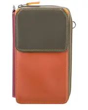 mywalit Zip Round Leather Handbag with Shoulder Strap