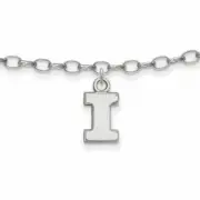 SS Univ of Illinois Letter I 9-inch Anklet