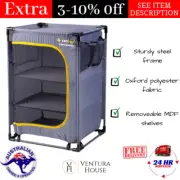 OZtrail Camp Cupboard 3 Shelf Quick Fold Storage Collapsible Folding Camping New