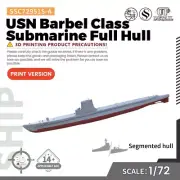 SSMODEL 1/72 951S-A Military Model Kit USN Barbel Class Submarine Full Hull