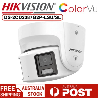 4K 8MP ColorVu Hikvision 180° Panoramic IP Camera DS-2CD2387G2P-LSU/SL AU Stock