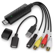 Video Capture Card, RCA to USB Video Capture Device, USB 2.0 VHS to Digital