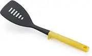 Joseph Joseph Duo Slotted Turner with Integrated Tool Rest: Hygienic, Heat-Resistant Nylon Head, Safe for Non-Stick Cookware, Light Yellow