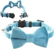 Cat Bow Tie Collar with Bell, Adjustable Cat Dog Collar with Detachable Bell