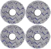 [YBVABE] Mopping Pads for ECOVACS DEEBOT X1 Omni / X2 Omni / X2 Omni Combo / X1 Turbo / T10 Omni / T20 Omni/Dreame L10s Ultra/Roborock Q Revo - 4PCS Vacuum Washable Microfiber Replacement Mop Cloths