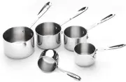All-Clad Kitchen Accessories Stainless Steel Measuring Cup 5-piece, Silver