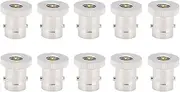 Nutriess 10 Pcs BNC Female to SMA Male RF Connector Nic kel Plated Long Lasting Wide Compatibility for Radio Coaxial wir eless Devices