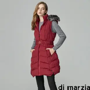 di marzia 精選限量精品皮草風蓄暖長大衣-獨