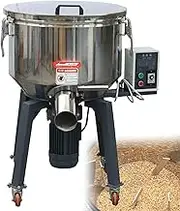 750W Large Quantity Mixer, 50L Commercial Large Color Mixer, Vertical Mixer, Stainless Steel Strong Whisk Mixer with Removable Paddle and Tapered Barrel Bottom for Pigment, Food, Industry, Material