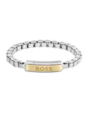 [Hugo Boss] Jewellery Steel Chain Bracelet 1580597M in Silver/Gold