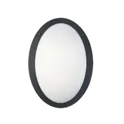 LED Bulkhead Light Oval 12W Black IP66 - BULK3