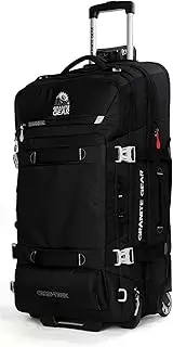 [TH TRAVELLERS HOME] Granite Gear 131L Water-Resistant Wheeled Duffle Suitcase – Extra Large Check-in Softcase Luggage with Backpack Strap and Rolling Wheels for Travel