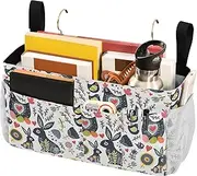 Bedside Storage Caddy For Dorm Hanging Storage Bag Holder Beside Organizer for Home, College, Dorm, Bunk/Hospital Bed, Crib Bed Rails Cute Easter Holiday Rabbits