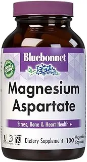 BlueBonnet Nutrition Magnesium Aspartate 400Mg, 100 Vegetable Capsules