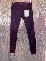 Almost Famous Plum And Black Coated Skinny Jeans 0