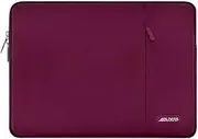 MOSISO Laptop Case 13 inch, 13 inch Laptop Sleeve Compatible with MacBook Air M4 M3 M2 M1 2025-2018 / Pro M2 M1 2025-2016, Polyester Vertical Computer Sleeve Bag with Pocket, Wine Red