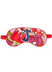 Jessica Russell Flint J Is For Jelly Silk eye Mask - Red - One Size One Size