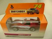 1997 MATCHBOX SUPERFAST #74 CORVETTE T-TOP WITH SIDE PIPES NEW IN BOX
