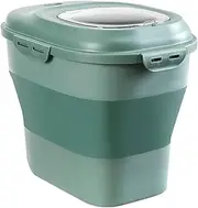 AIMALL Folding Pet Food Storage Container 25L - Large Capacity, Moisture-Proof & Insect-Proof, Transparent Design for Dog/Cat Grain, Flour & Cereal, Durable TPR Material, Easy Access & Space Saving