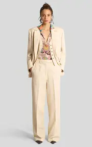 [Etro] Linen-Blend Wide-Leg Pants