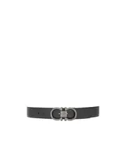 Reversible And Adjustable Gancini Belt 110,115,105 Brown/Dark Silver