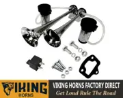 COMPACT-SIZE LOUD SOUND-139dB, 2-TRUMPET-AIR-HORN, WITH 2-MINI-AIR-COMPRESSORS