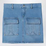 [Chloé] Blue denim mini skirt 14 Y Grey