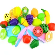18 Pieces Vegetables Fruit Cutting for Play Toy Excite Chilren s Promote Imagina