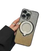 Compatible with MagSafe Kickstand TPU Case for iPhone 15 Pro Max Glitter Power Phone Cover