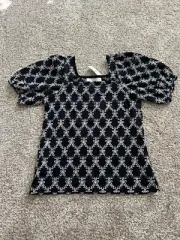 NWT Ann Taylor Loft Stretchy Navy Top Size XS
