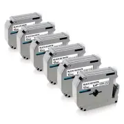 6-Pack M-K231 M Tape Compatible Label Tape Replacement for Brother P-Touch M2...