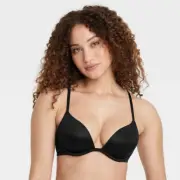Women's Super Push-Up Plunge Bra - Auden - Black - 34A