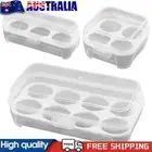 3/4/8 Grid Egg Holder with Lid Eggs Storage Box Stackable Egg Carton for Fridge