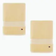 2 new MIMOSA YELLOW Tommy Hilfiger Modern American 100% Cotton BATH Towels