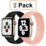 SOLO Elastic Belt Loop Silicone Strap iWatch band Fit Apple Watch 6 SE 5 4 3 2 1