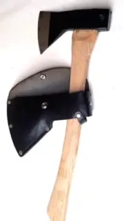 CONCIL TOOL MADE IN USA Hand Forged Carbon Steel Axe Head w Leather Sheath NEW